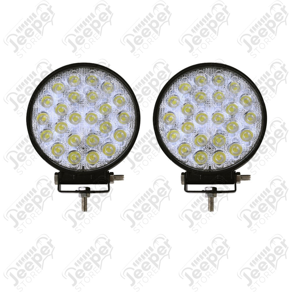 Kit 2 Projecteurs de lumière LED universel (de 12V à 24V) 72Watts Diamètre : 12cm - LED870 / FR-YW / B071V626V6