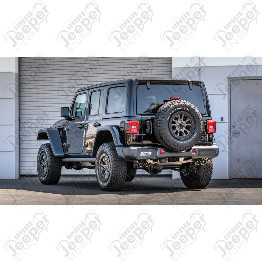 Ligne d'échappement en acier inox Atak Cat-Back BORLA avec double sorties pour moteur 6.4L V8 392 Jeep Wrangler JL Unlimited - 140893 / BOR140893 / BOR-140893