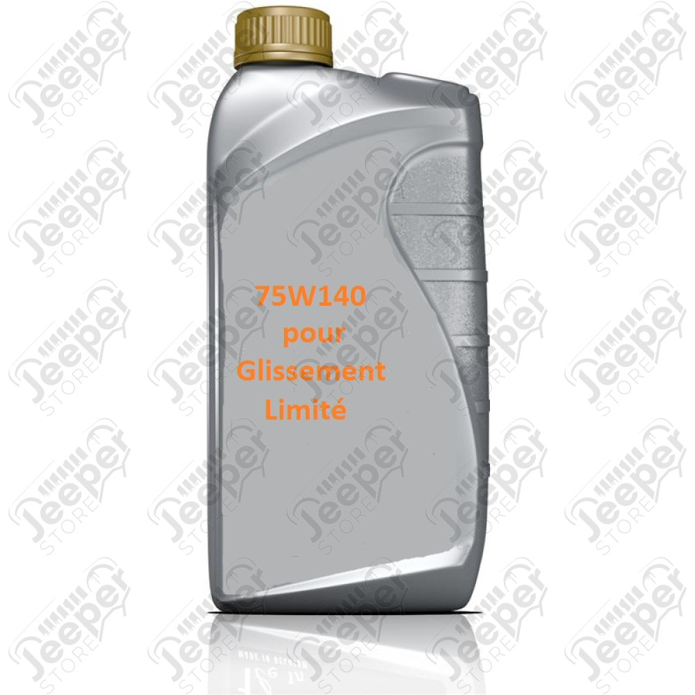 Huile de pont 75W140 LS semi synthétique pour pont à glissement limité 1L pour Jeep - 68218657AB / 68083381AA / 68449546AA