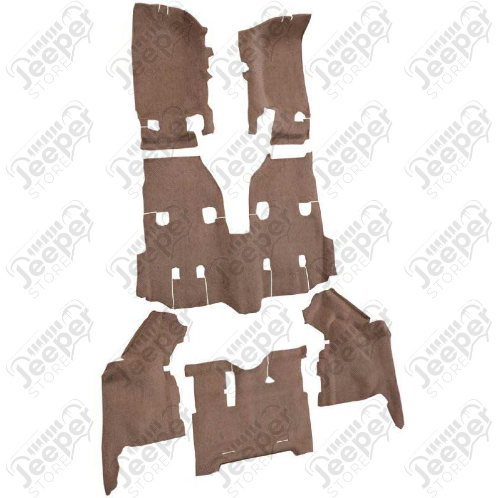 Moquette d'intérieur noire pour Jeep Wrangler JK Unlimited (4 portes) phase 2