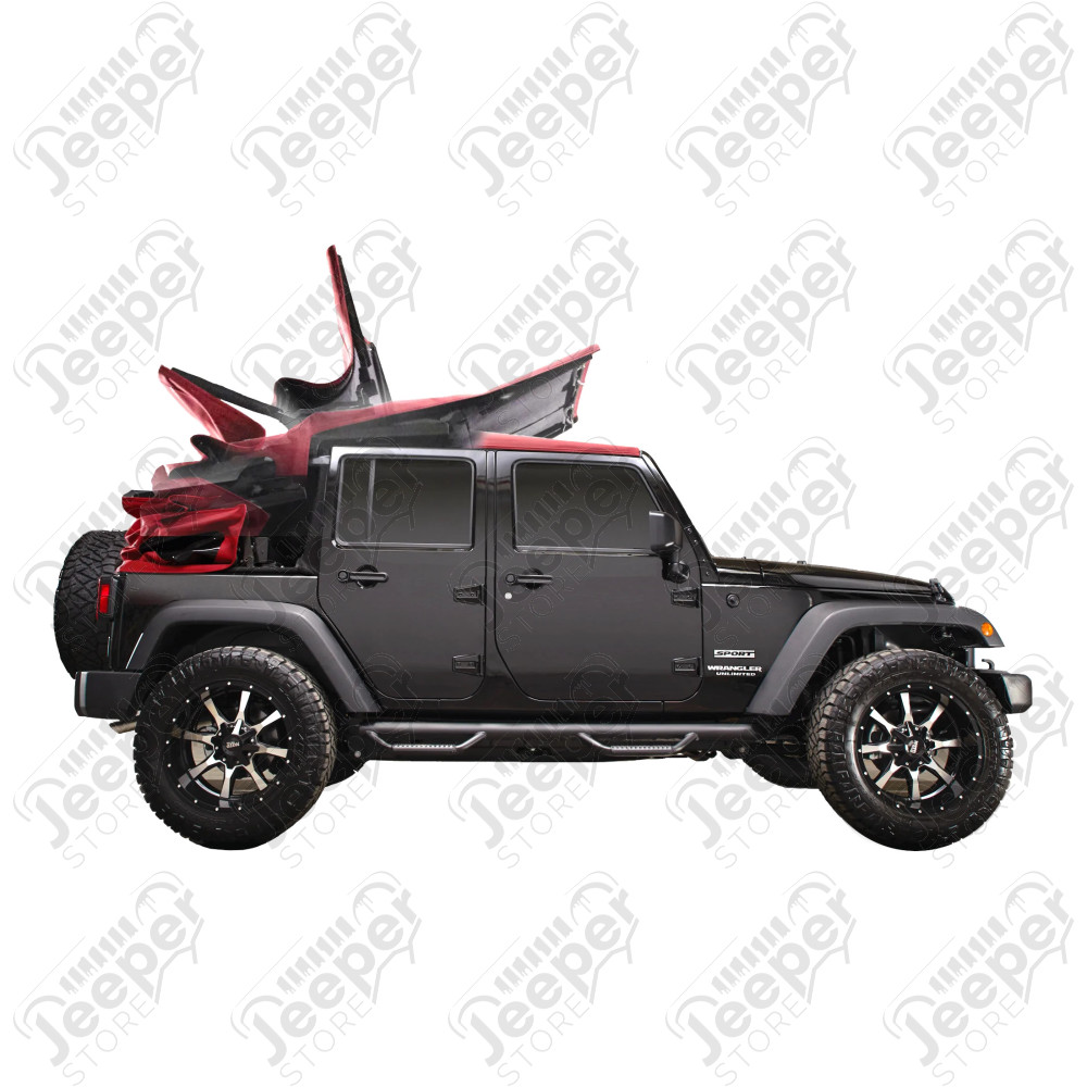 Bâche complète électrique Squareback by MyTop - Couleur : Tan (beige) - Jeep Wrangler JL Unlimited (4 portes)