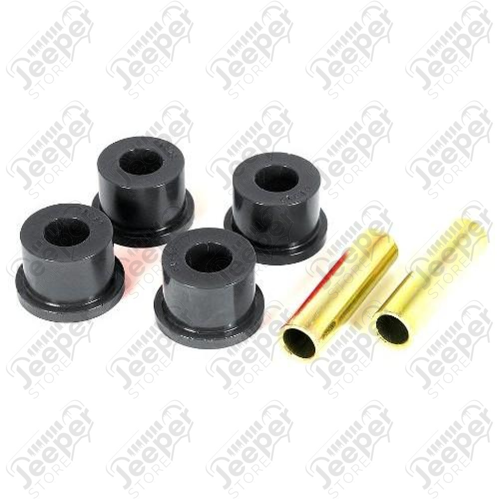 Suspension Leaf Spring Shackle Bushing Kit, Black; 84-99 Jeep XJ