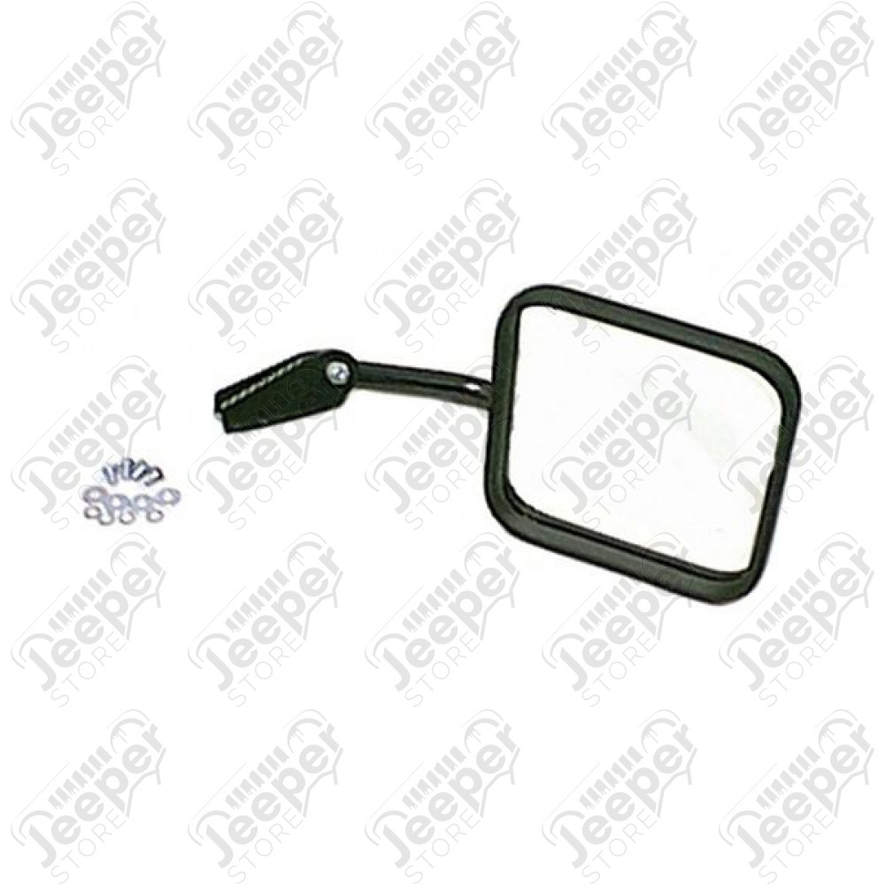 Door Mirror Kit, Right, Arm, Black; 55-86 Jeep CJ