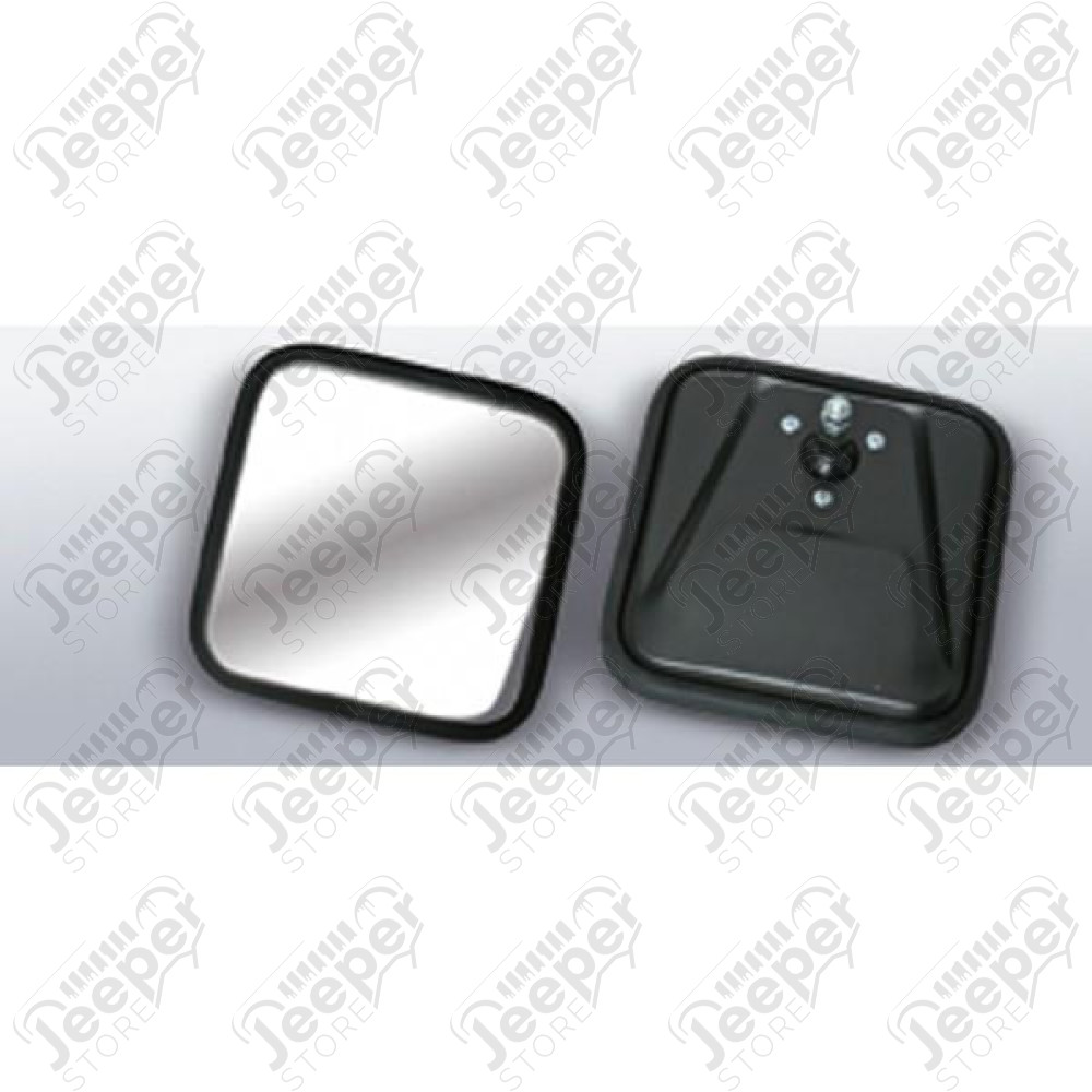 Door Mirror Head, CJ- Style, Convex, Black; 55-86 Jeep CJ5/CJ6/CJ7/CJ8