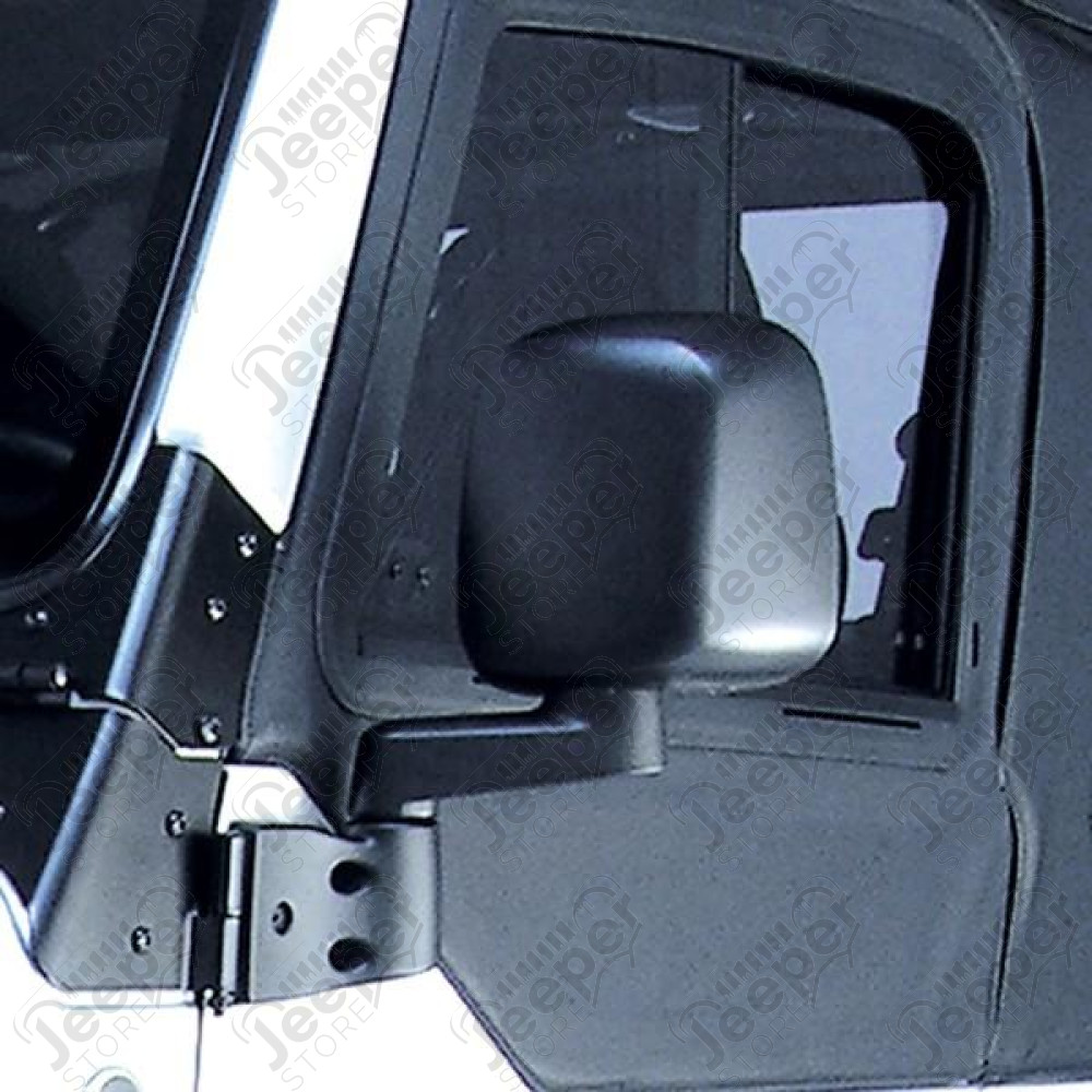 Door Mirror, Left, Black; 87-06 Jeep Wrangler YJ/TJ