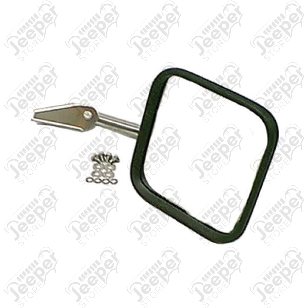 Door Mirror Kit, Right, Head/Arm, Stainless Steel; 55-86 Jeep CJ