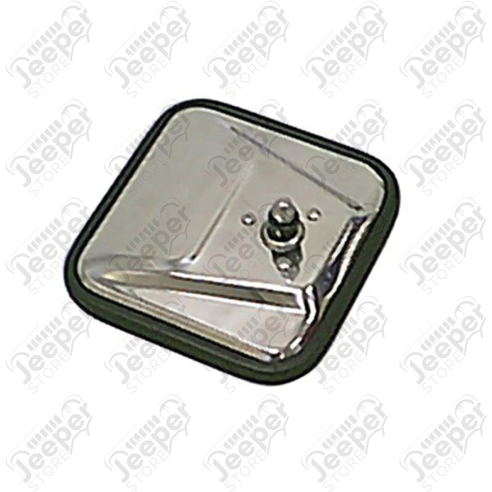 Door Mirror Head, Right, CJ-Style, Stainless Steel; 55-86 Jeep CJ