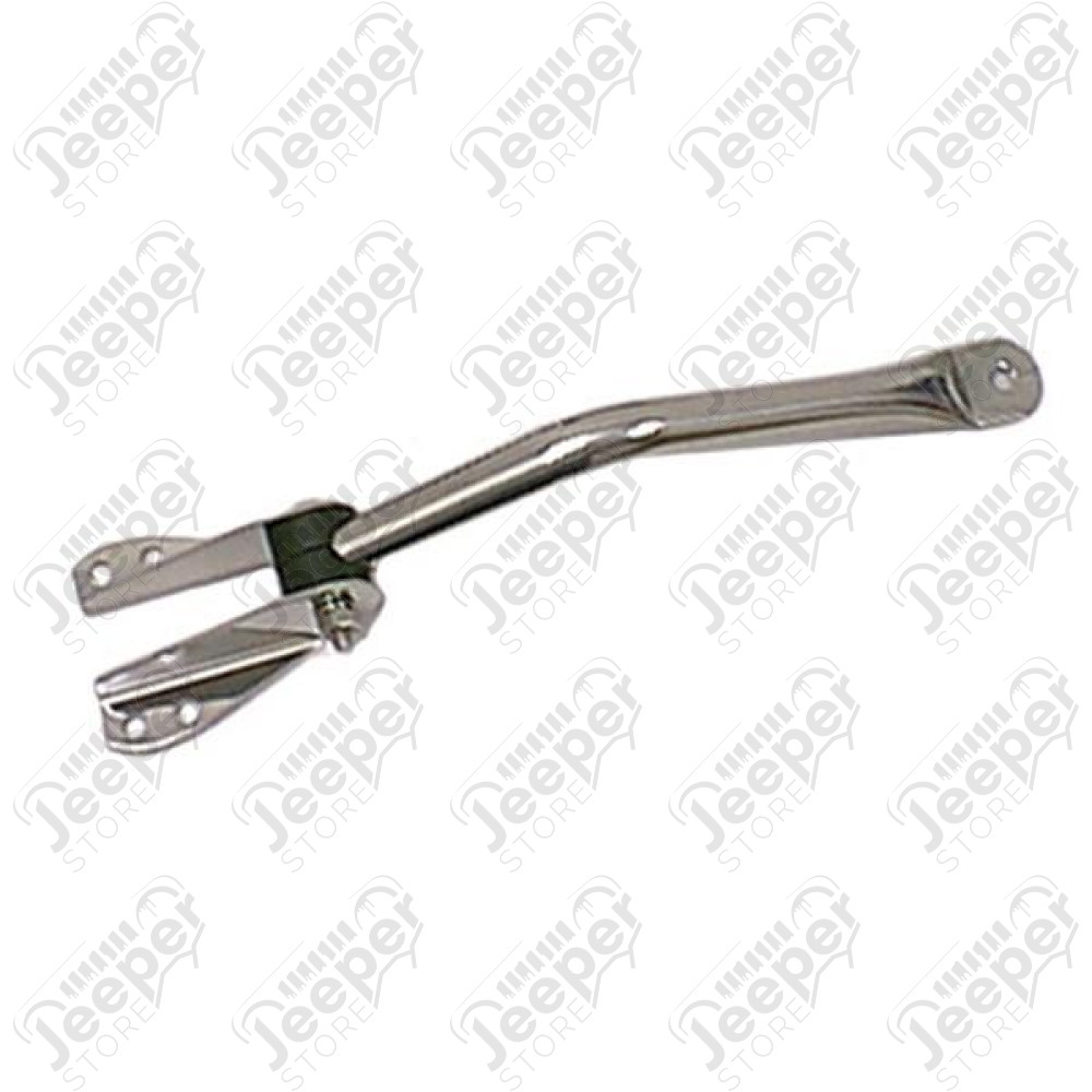 Door Mirror Arm Kit, Left, Bracket, Stainless Steel; 55-86 Jeep CJ