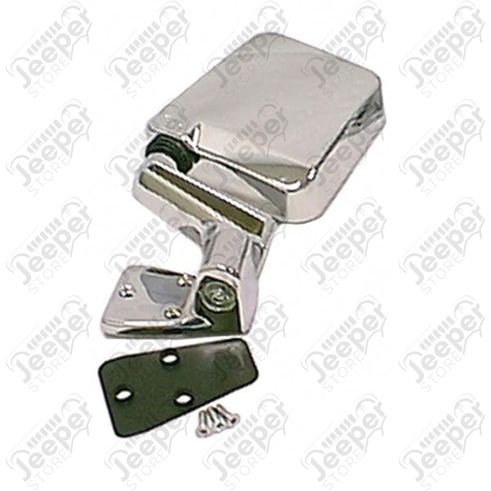 Door Mirror, Left, Chrome; 87-02 Jeep Wrangler YJ/TJ
