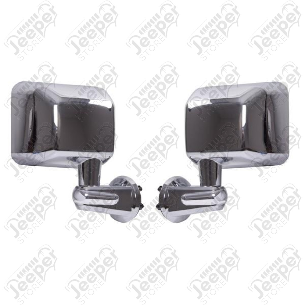 Door Mirror Kit, Chrome; 07-18 Jeep Wrangler JK