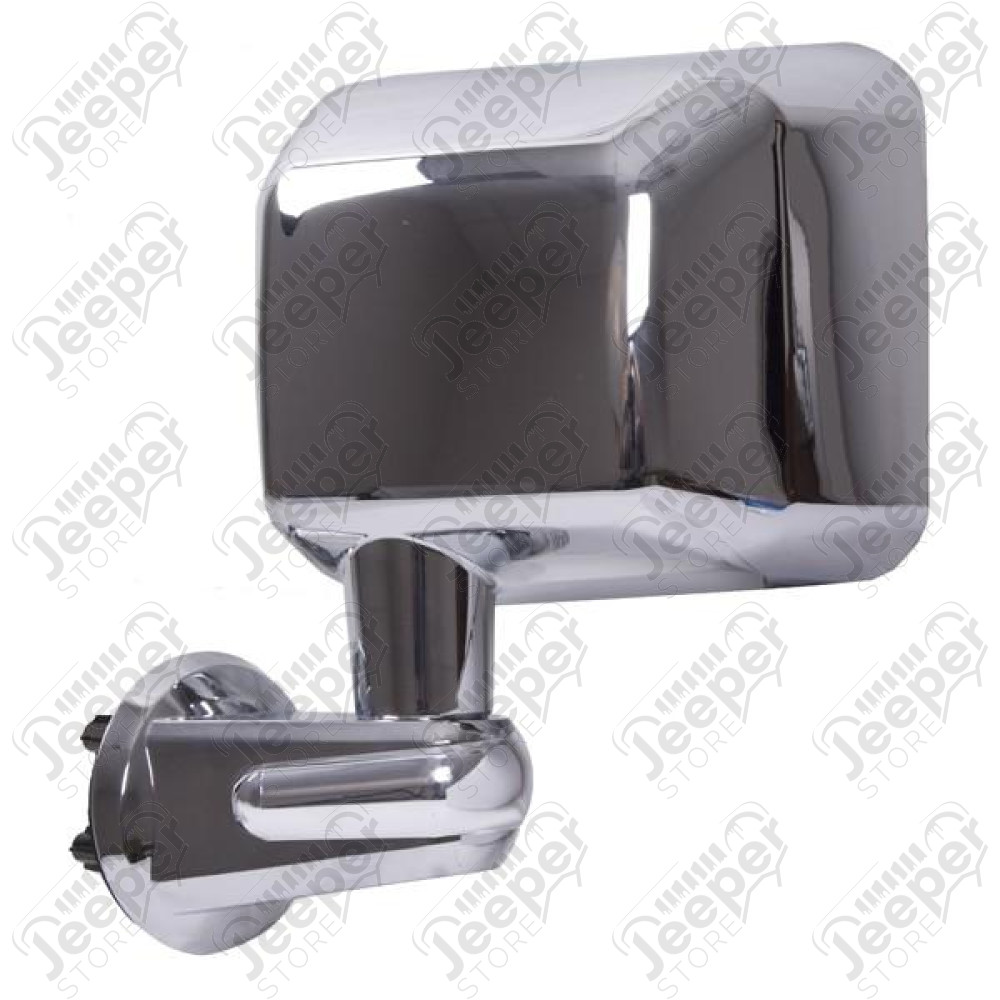 Door Mirror, Left, Chrome; 07-18 Jeep Wrangler JK