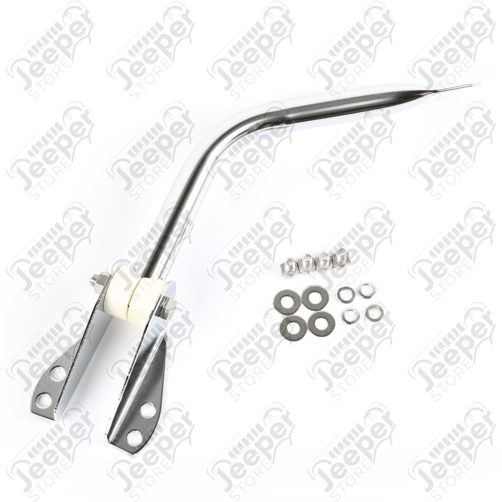 Door Mirror Arm, Right, Chrome; 55-86 Jeep CJ