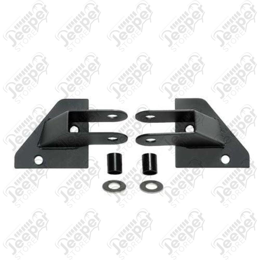 Mirror Relocation Bracket Kit, Black; 87-95 Jeep Wrangler YJ