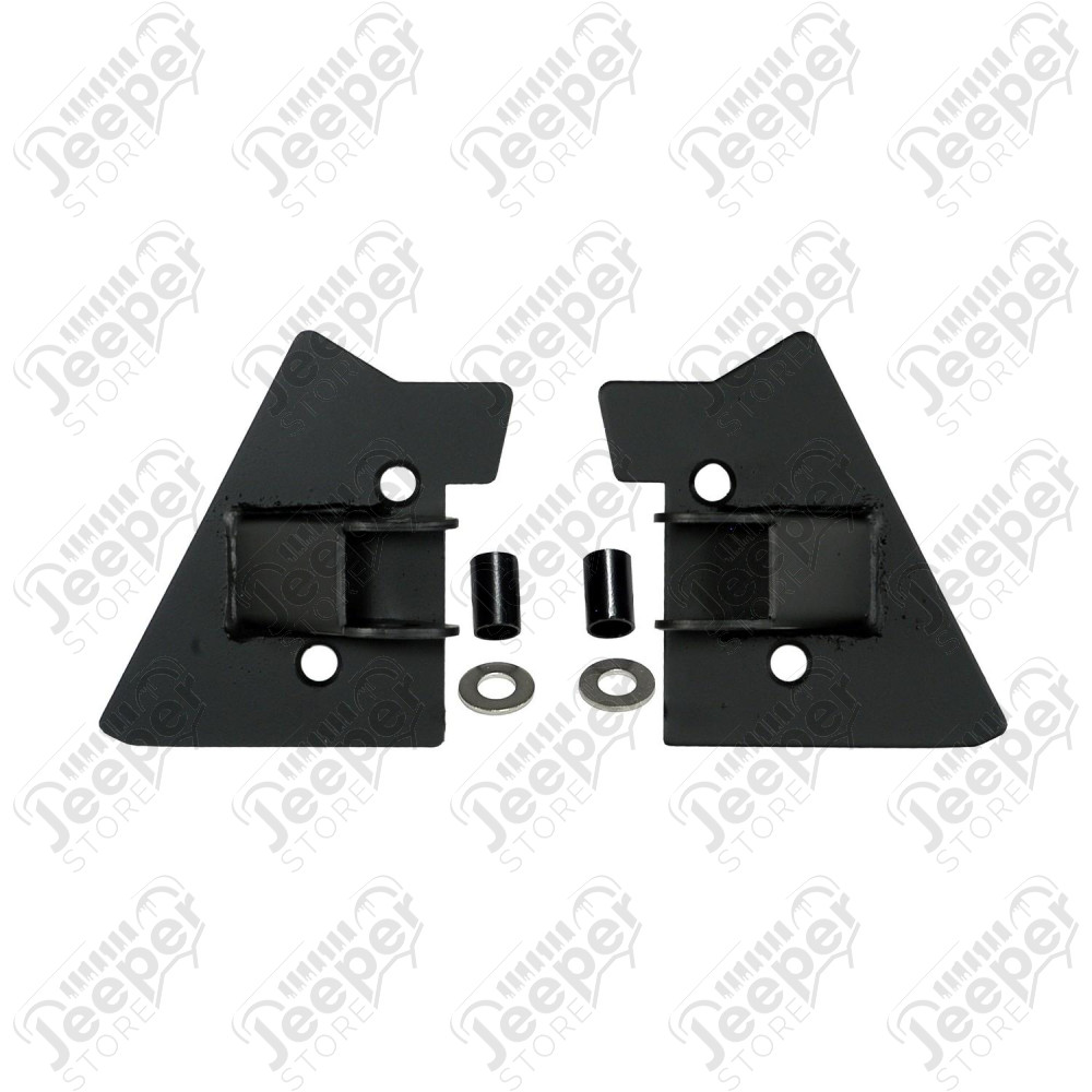Mirror Relocation Bracket Kit, Black; 97-02 Jeep Wrangler TJ