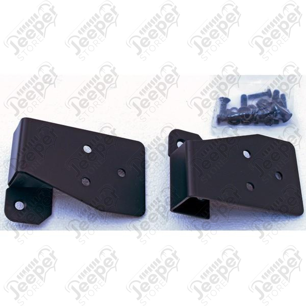 Mirror Relocation Bracket Kit, Black; 03-06 Jeep Wrangler TJ