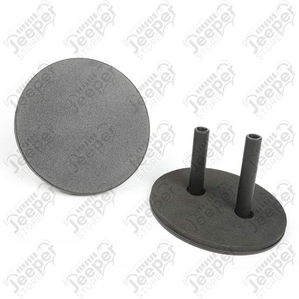Door Mirror Filler Plate Kit, Textured Black; 07-18 Jeep Wrangler JK