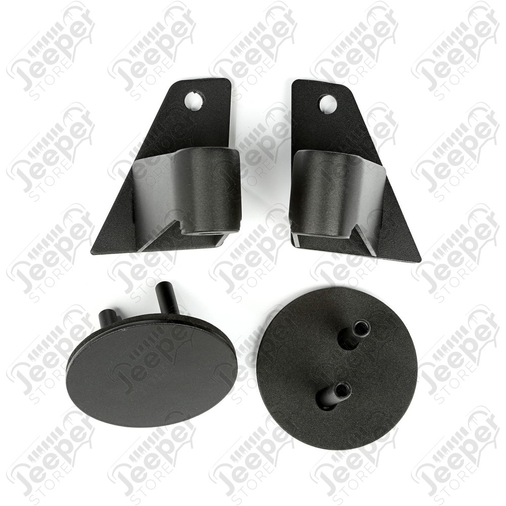 Mirror Relocation Bracket Kit, Textured Black; 07-18 Jeep Wrangler JK