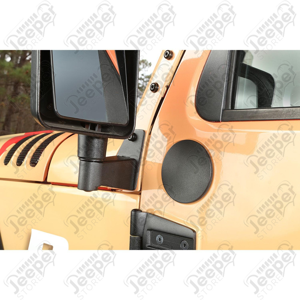 Mirror Relocation Bracket Kit, Textured Black 07-18 Jeep Wrangler JK