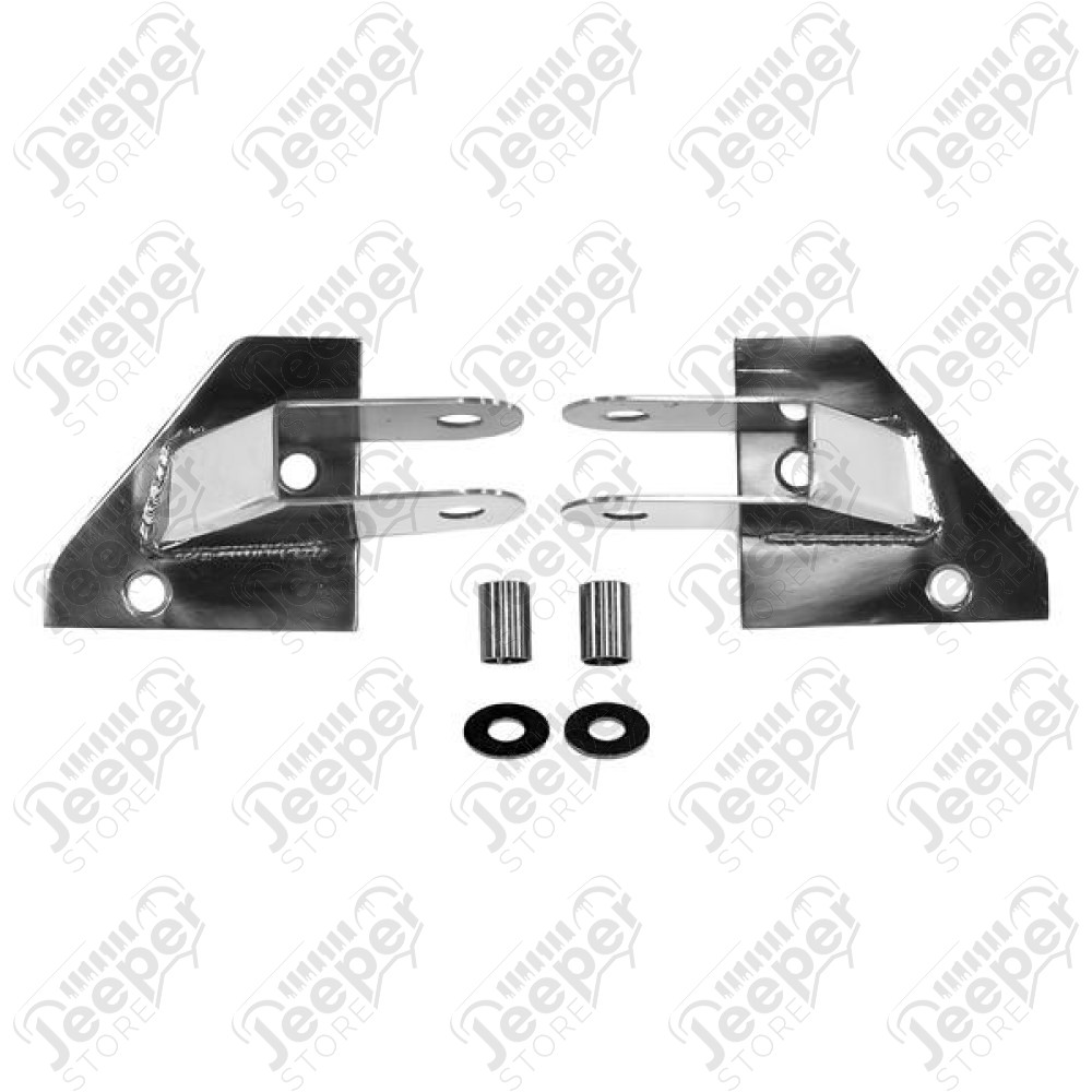 Mirror Relocation Bracket Kit, Stainless Steel; 87-95 Jeep Wrangler YJ
