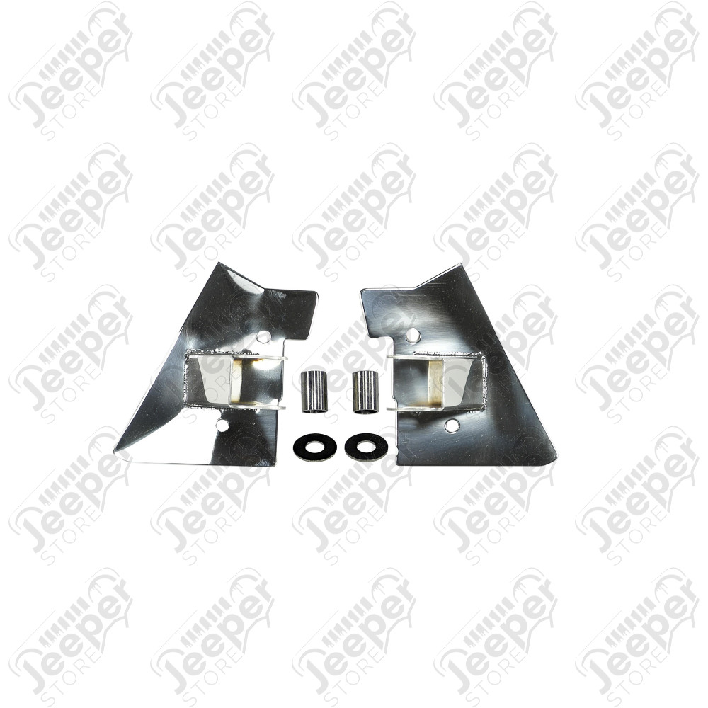 Mirror Relocation Bracket Kit, Stainless Steel; 97-02 Jeep Wrangler TJ