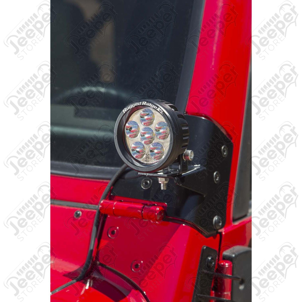 Light Mount Bracket Kit, Windshield 97-06 Jeep Wrangler TJ