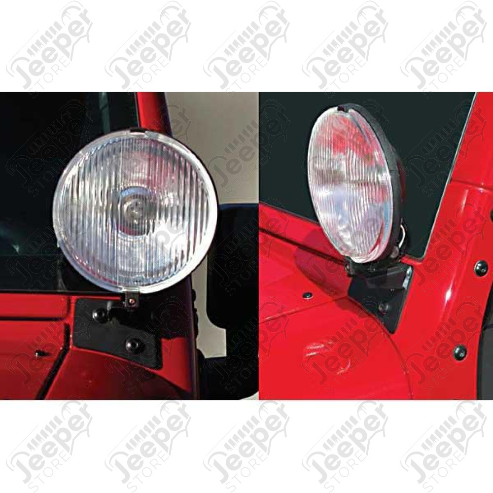 Light Mount Bracket Kit, Windshield 07-18 Jeep Wrangler JK