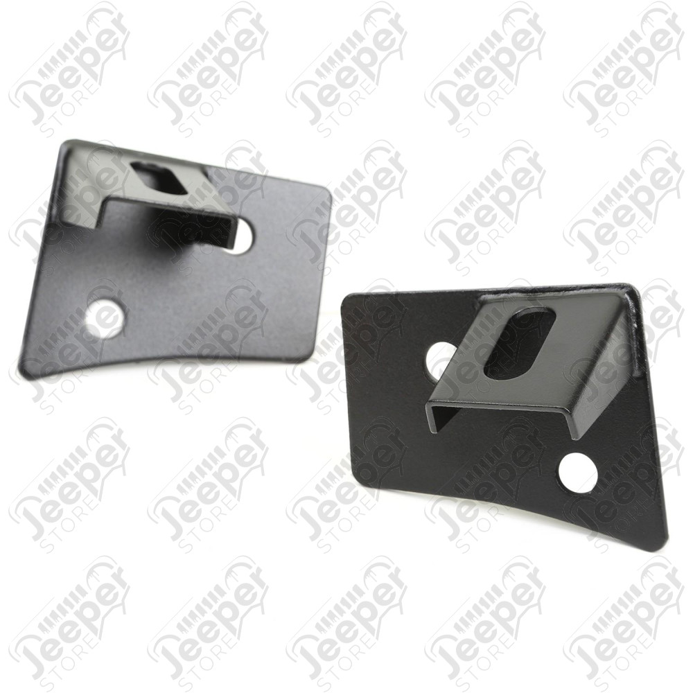 Light Mount Bracket Kit, Windshield, Textured Black; 07-18 Wrangler JK