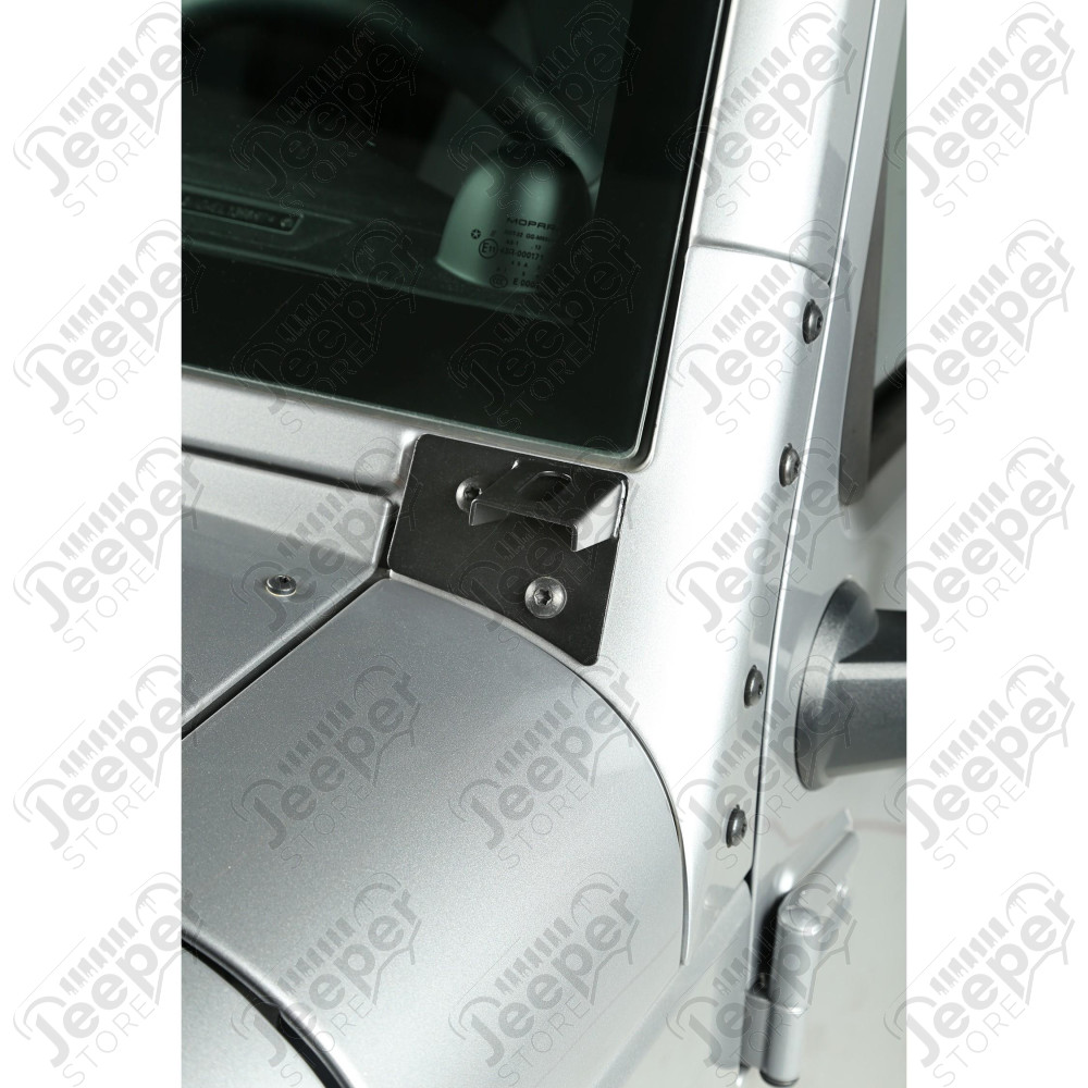 Light Mount Bracket Kit, Windshield, Textured Black 07-18 Wrangler JK