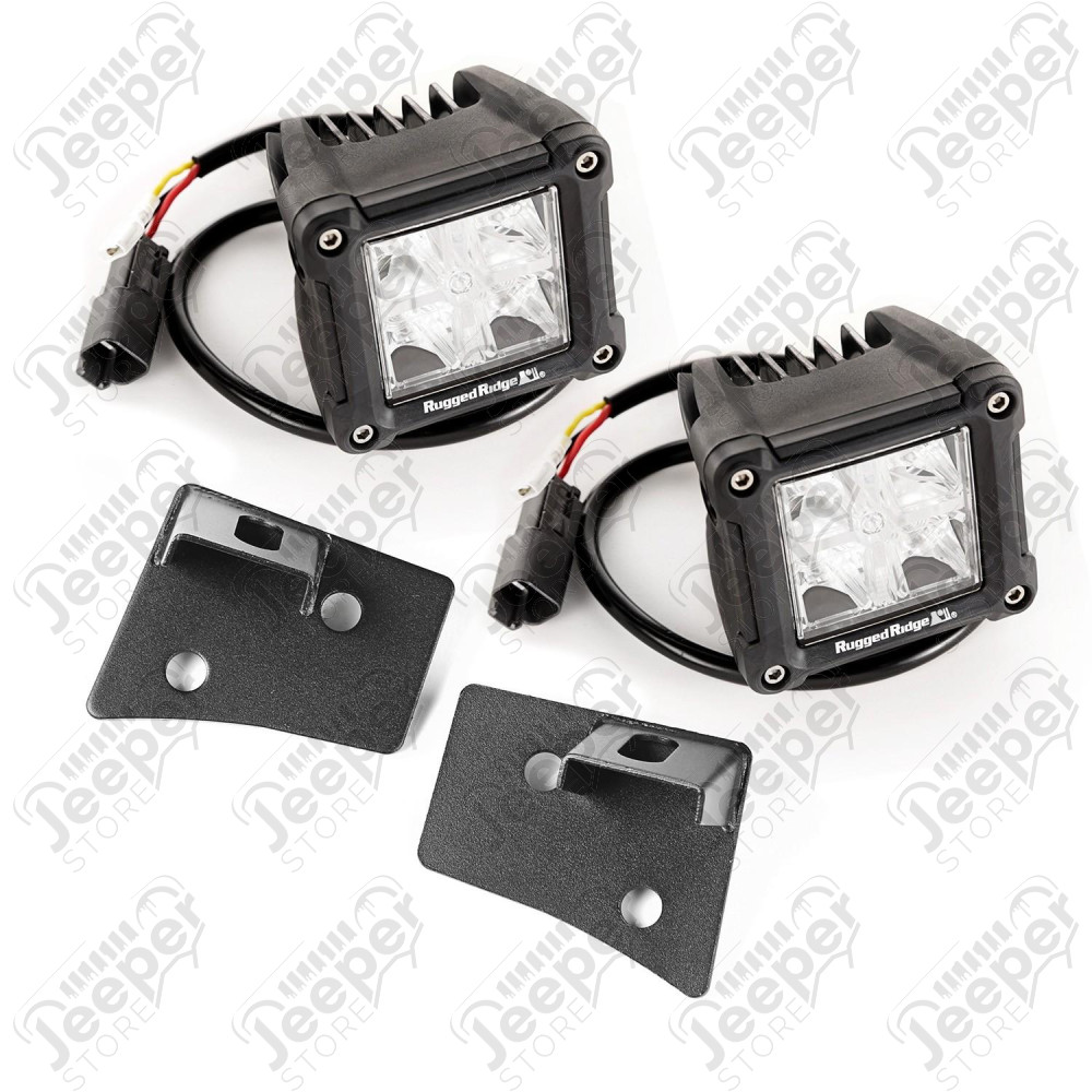Light Kit, Windshield Mounted, Dual Beam, Square; 07-18 Wrangler JK
