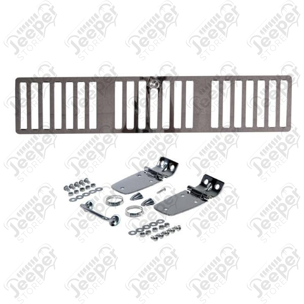 Hood Kit, Complete, Stainless Steel; 1997 Jeep Wrangler TJ