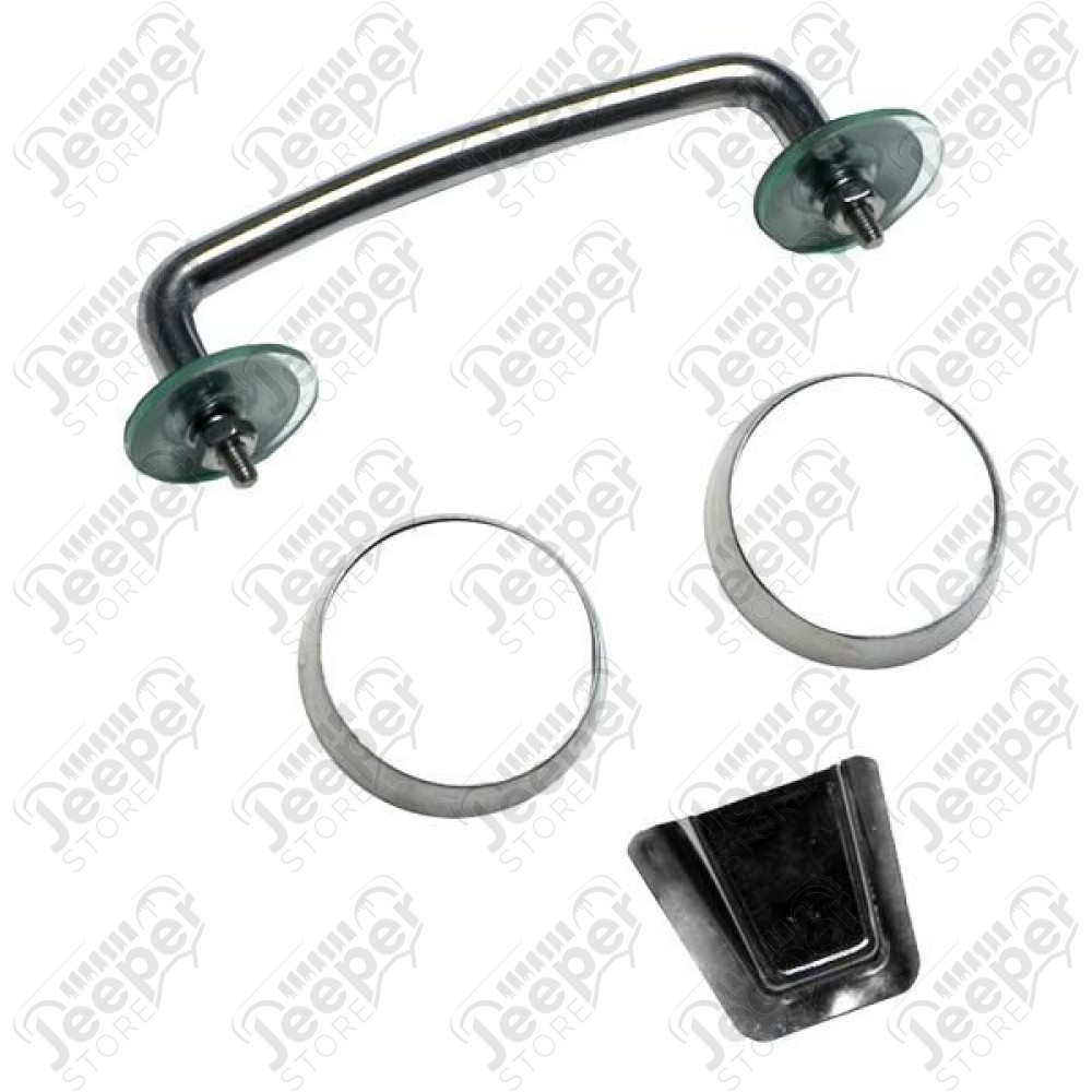 Windshield Tie Down Kit, Stainless Steel; 07-12 Jeep Wrangler JK