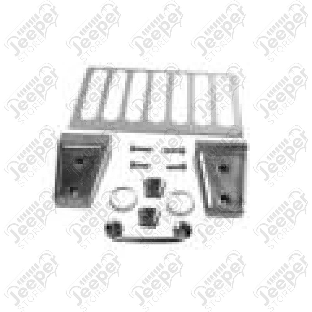 Hood Dress Up Kit, Stainless Steel; 13-18 Jeep Wrangler JK