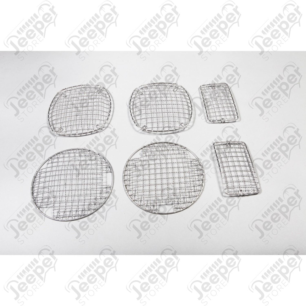 Stone Guard Kit, Stainless Steel; 97-06 Jeep Wrangler TJ