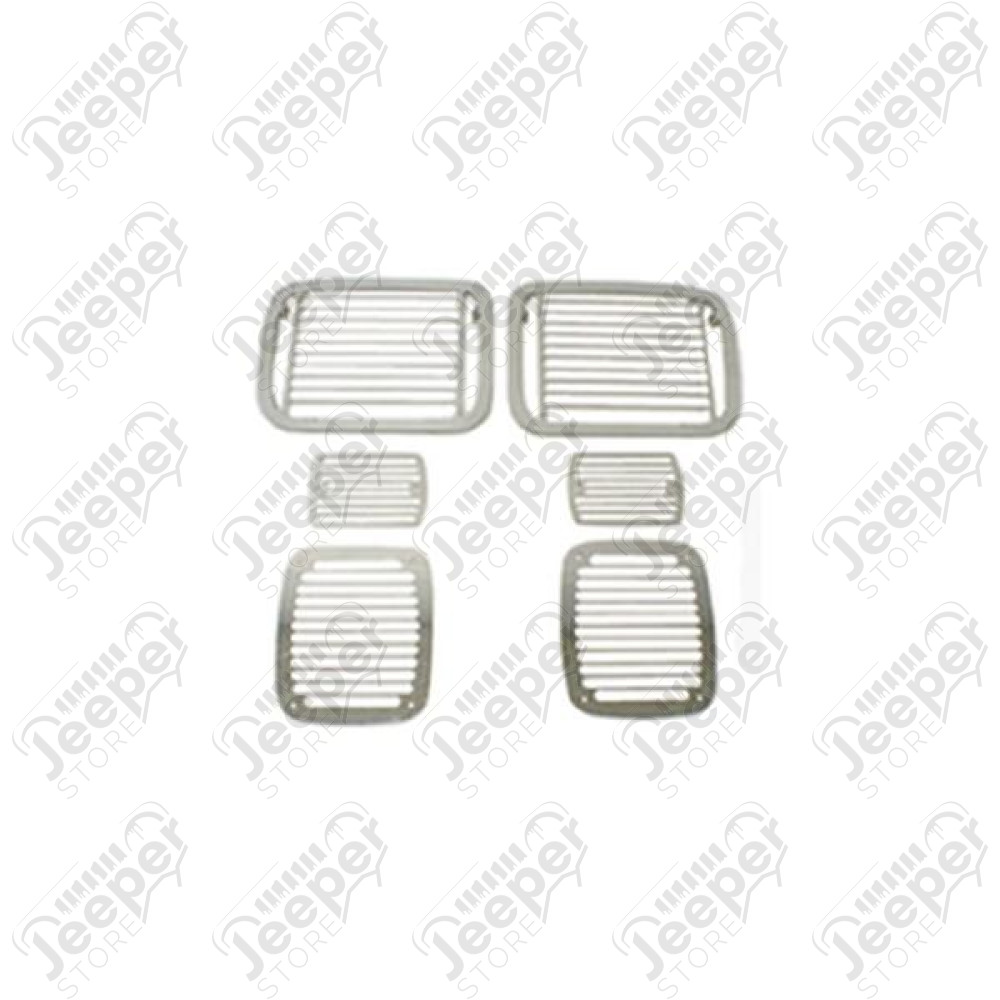 Stone Guard Kit, Billet-Style; 87-95 Jeep Wrangler YJ