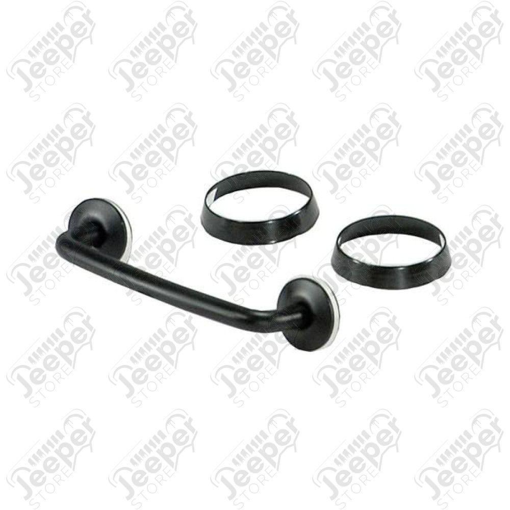 Windshield Tie Down Kit, Black; 97-06 Jeep Wrangler TJ