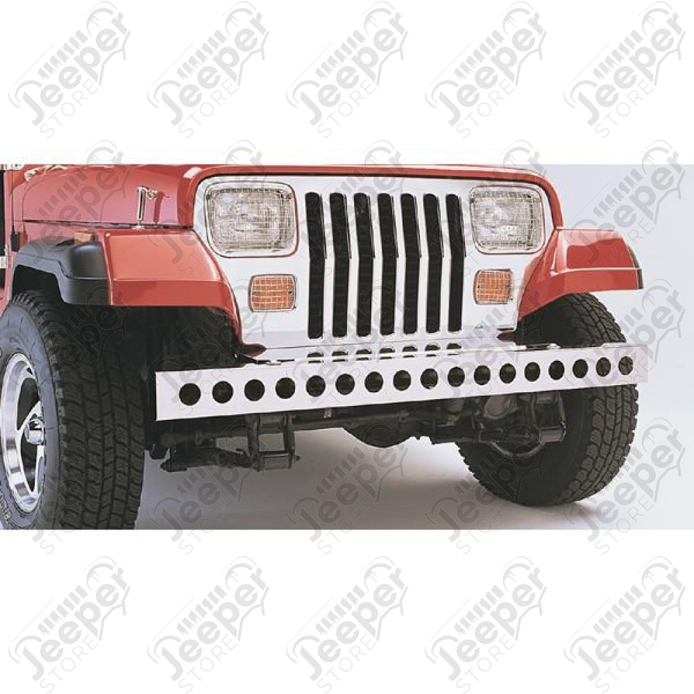 Bumper, Front, Stainless Steel; 87-95 Jeep Wrangler YJ