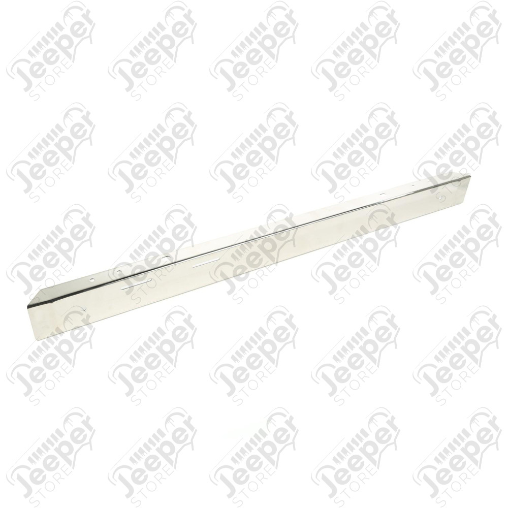 Bumper, Front, Without Holes, Stainless Steel; 55-86 Jeep CJ