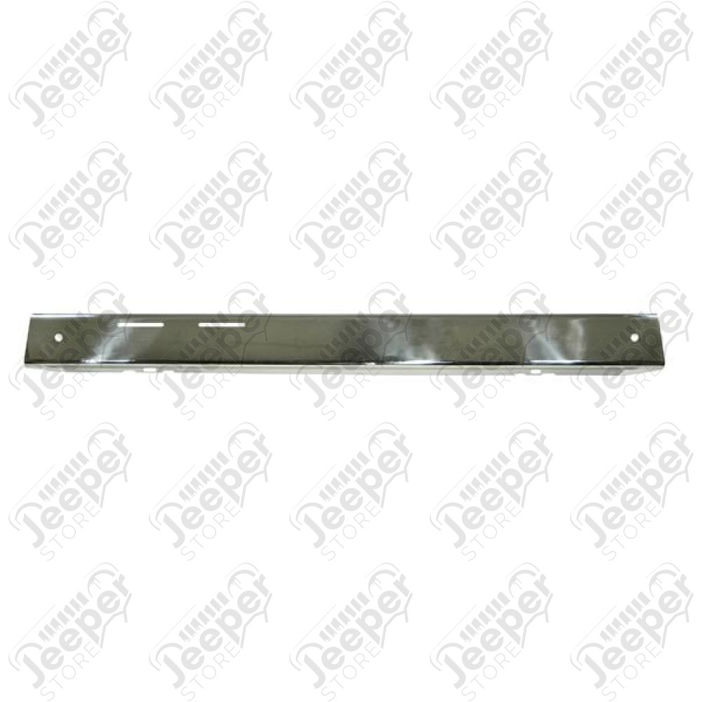 Bumper Overlay, Front, Stainless Steel; 76-86 Jeep CJ