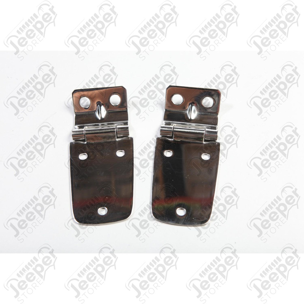 Hood Hinge, Stainless Steel; 97-06 Jeep Wrangler TJ