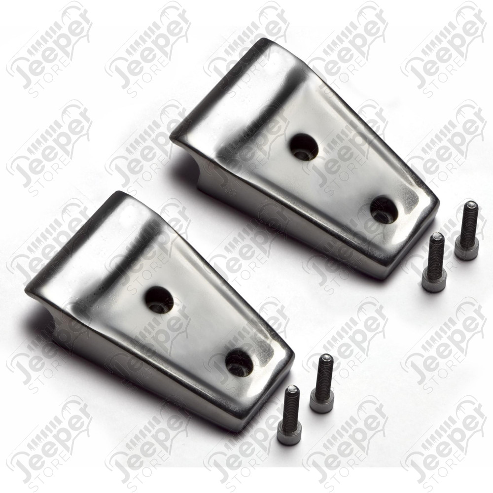Hood Hinge Cover Kit, Stainless Steel; 07-18 Jeep Wrangler JK