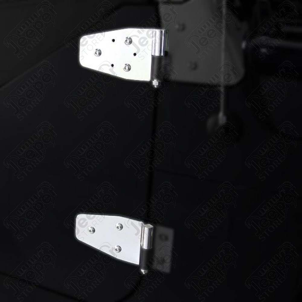 Door Hinge Kit, Stainless Steel; 87-06 Jeep Wrangler YJ/TJ