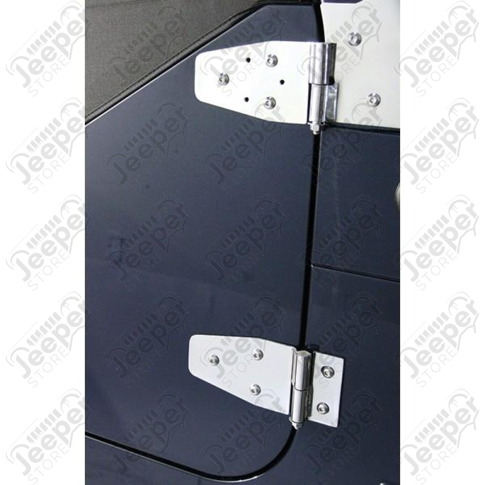 Door Hinge Kit, Stainless Steel; 94-95 Jeep Wrangler YJ