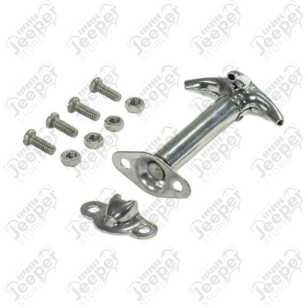 Hood Catch, Stainless Steel; 41-95 Willys/Jeep CJ/Wrangler YJ