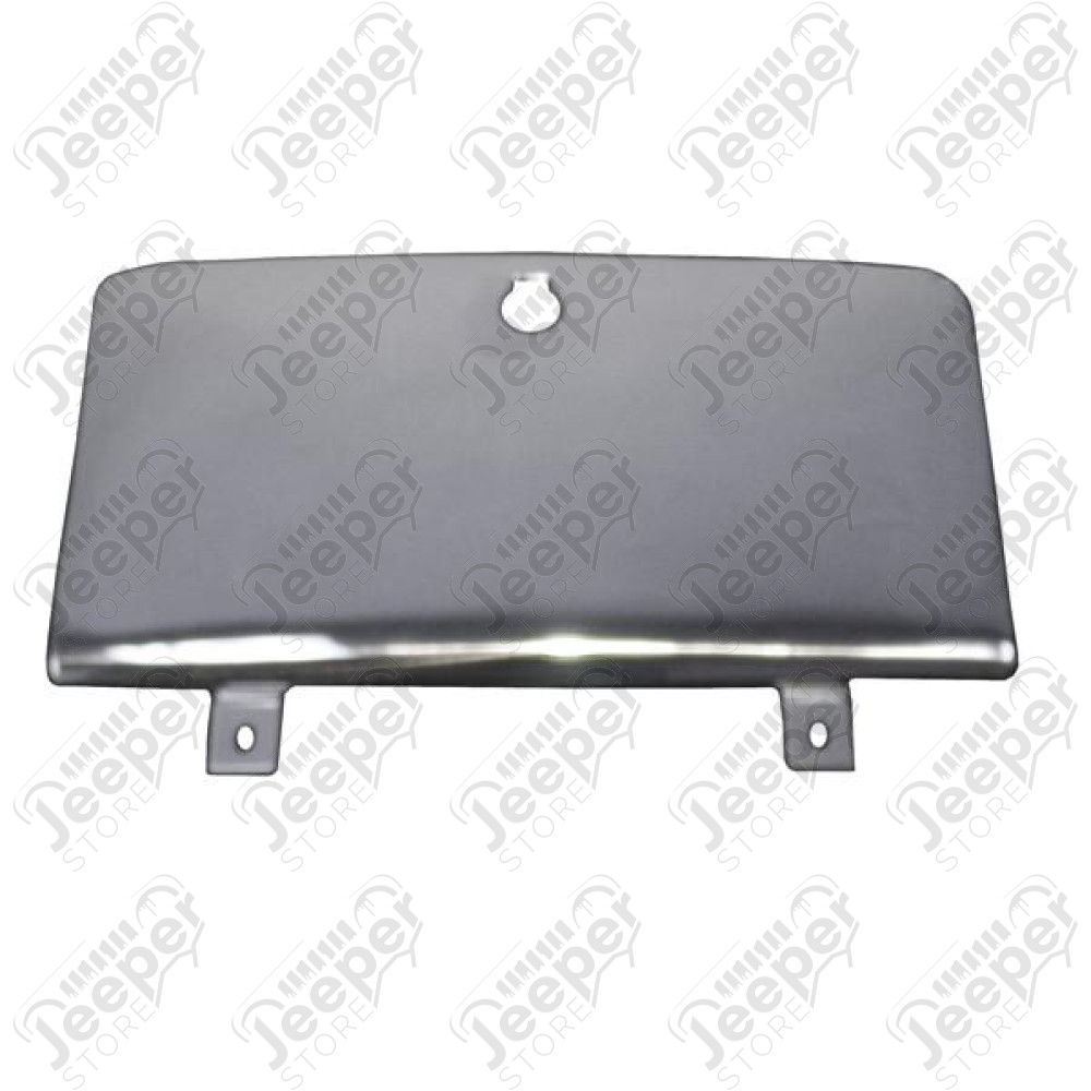 Glove Box Door, Stainless Steel; 76-86 Jeep CJ