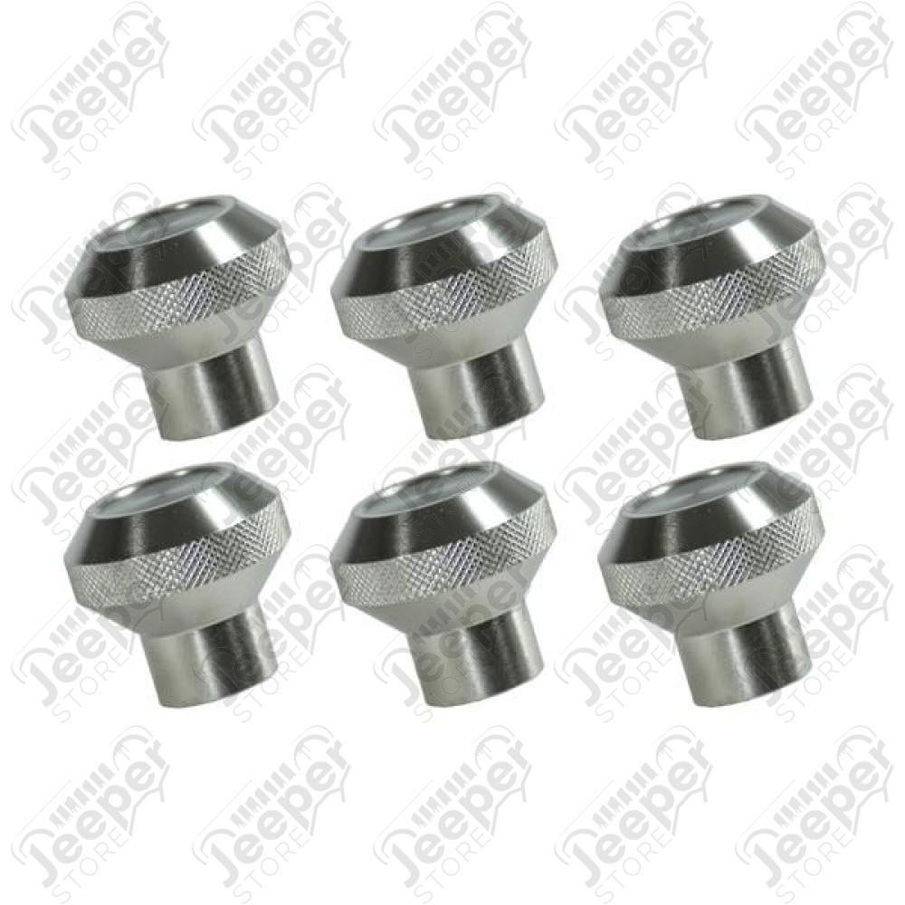 Dash Knob Kit, Billet Stainless Steel; 76-86 Jeep CJ