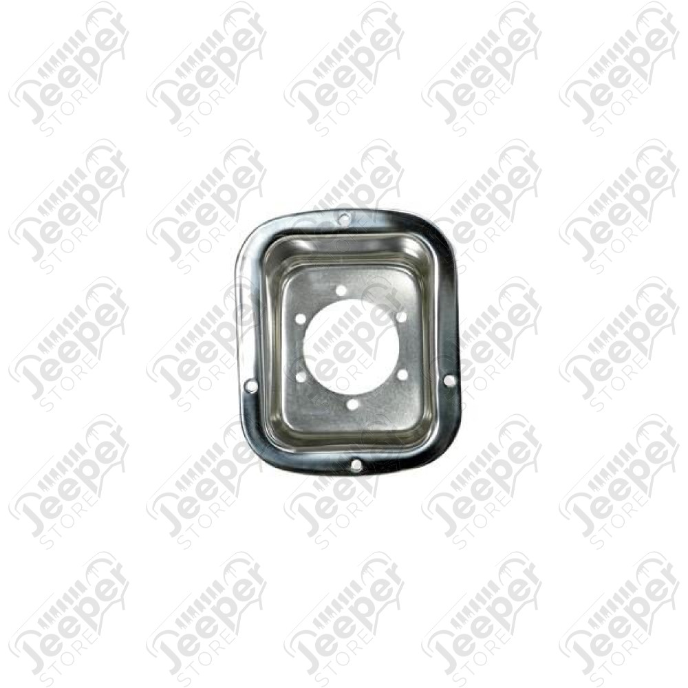Fuel Filler Bezel, Stainless Steel; 76-95 Jeep CJ/Wrangler YJ