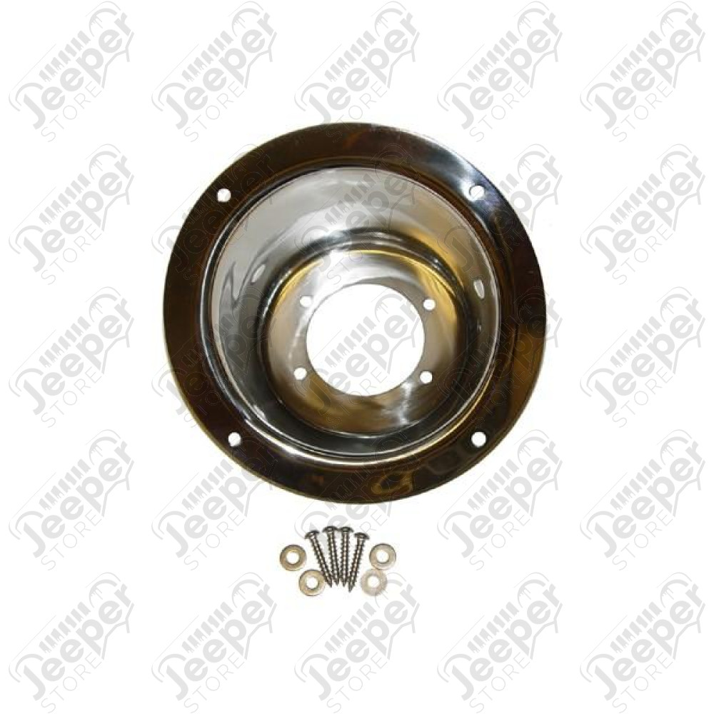 Fuel Filler Bezel, Stainless Steel; 97-06 Jeep Wrangler TJ