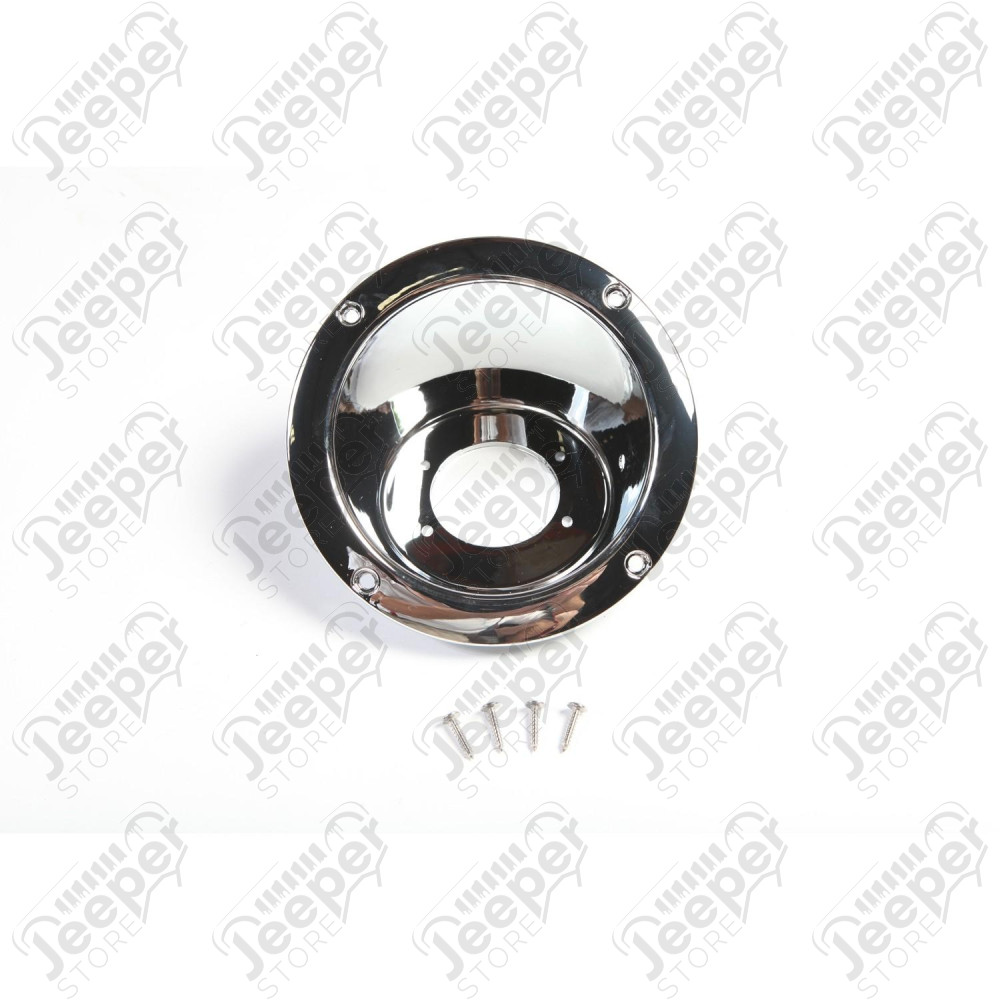 Fuel Filler Cover, Chrome; 97-06 Jeep Wrangler TJ