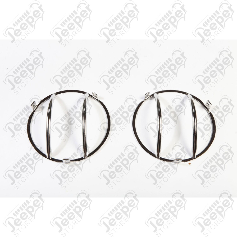 Euro Guard Kit, Headlight, Stainless Steel; 97-06 Jeep Wrangler TJ/LJ