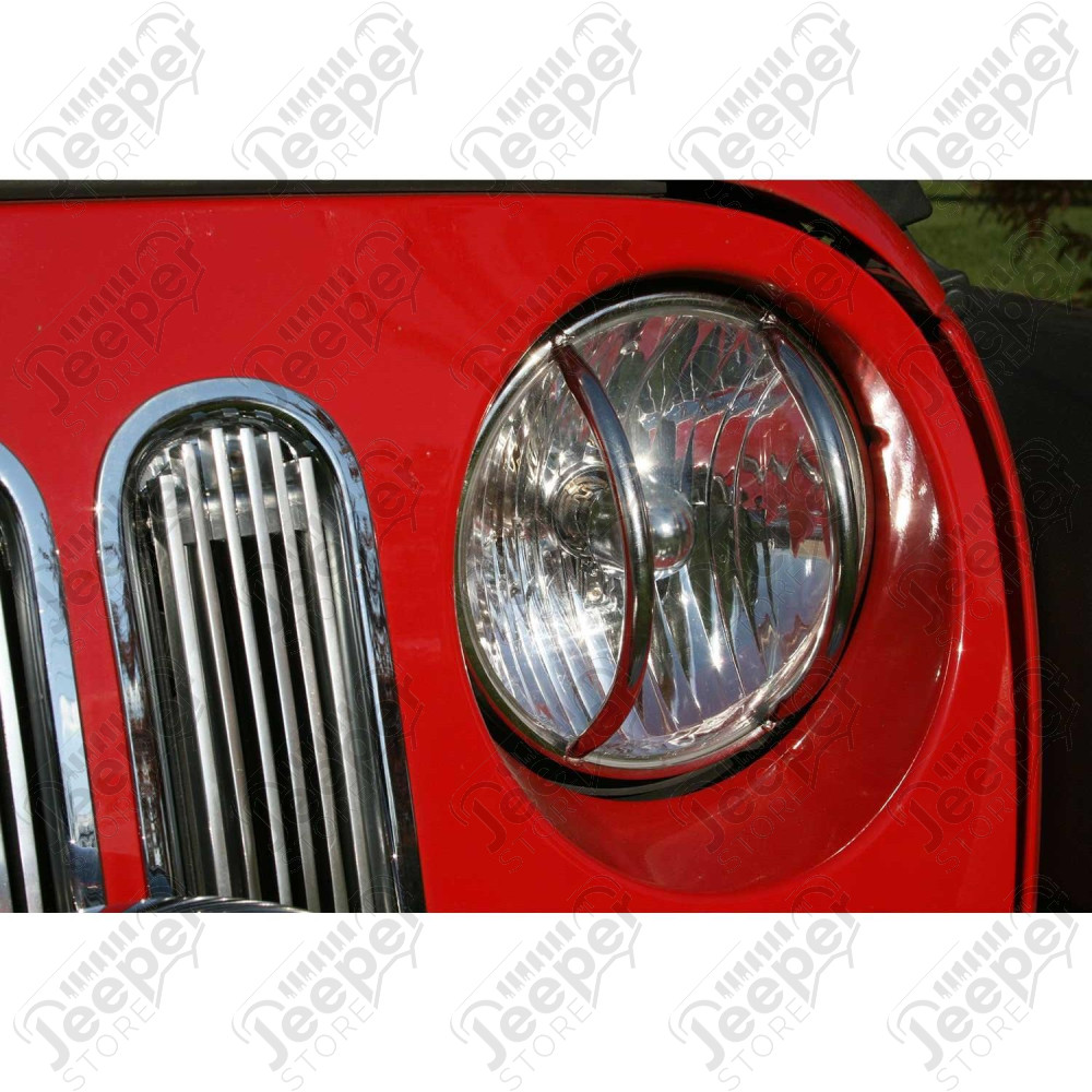 Euro Guard Kit, Headlight, Stainless Steel 07-18 Jeep Wrangler JK